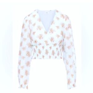 Aritzia Wistful Patterned Blouse Small